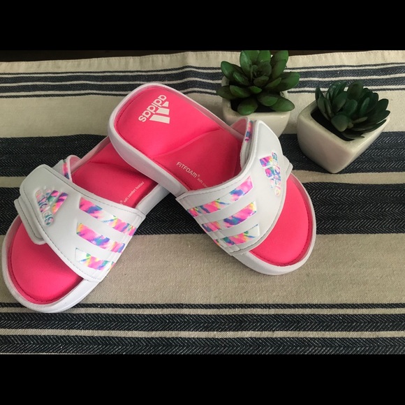 adidas girls slides